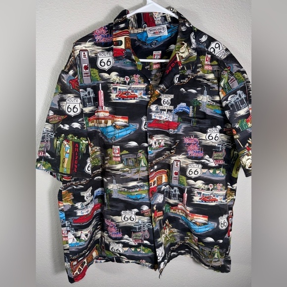 Route 66 The Main Street of America men’s button down Shirt single stitch 
USA - Picture 1 of 6